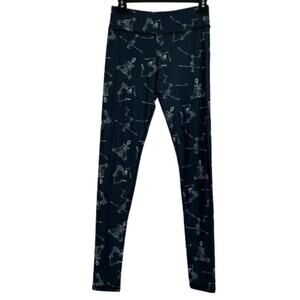 Jala yoga leggings skeleton doing yoga print size Small NWT
